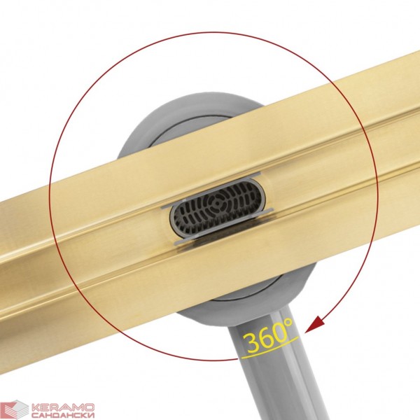 Сифон лентов 70 см. Neox Slim Brushed Gold 700 REA-G2714