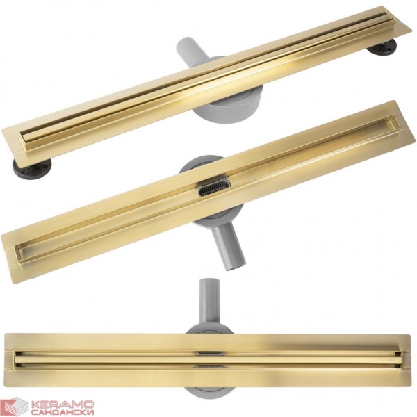 Сифон лентов 70 см. Neox Slim Brushed Gold 700 REA-G2714
