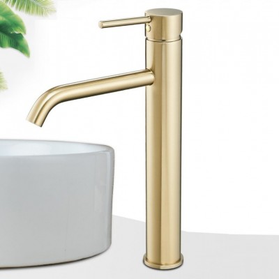 Смесител за умивалник Lungo Gold Rea-B9409 висок