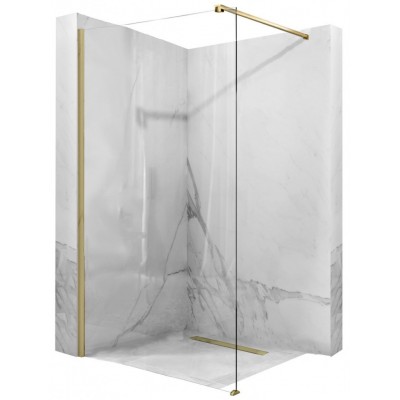 Статичен параван за баня 90 см. Brushed Gold REA-K4700
