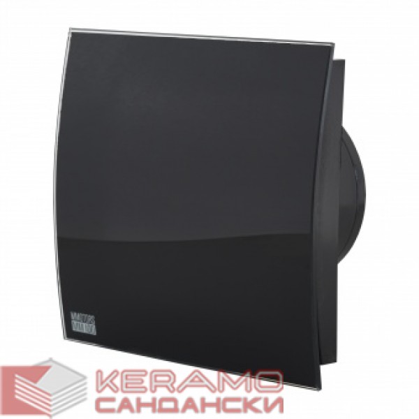Вентилатор за баня MM-P/05 100/100 Стъкло Овал Черен Гланц 4871